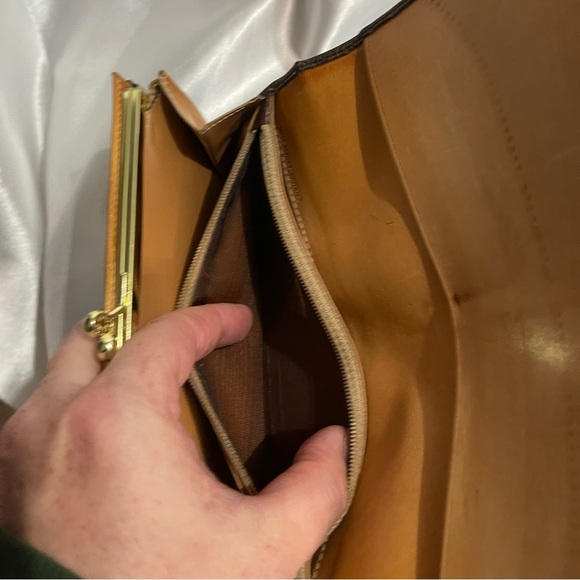 CELINE Vintage Kisslock Macadam logo coated canvas embossed long wallet - Picture 10 of 12